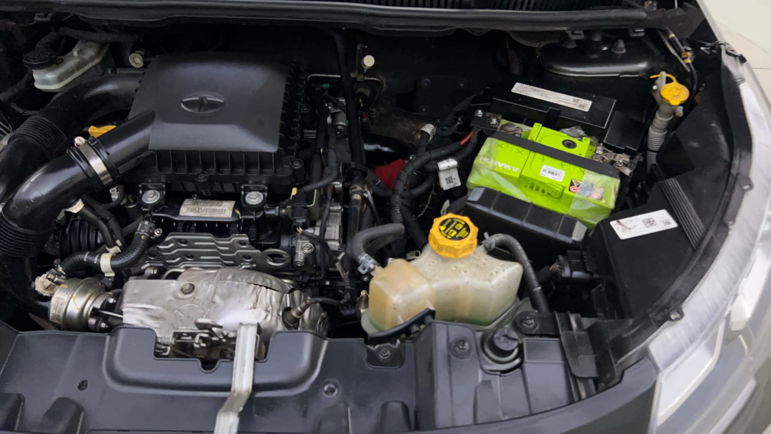 Used 2020 Tata Nexon XZ Plus (O) Dual Tone Petrol Manual engine ENGINE LEFT SIDE VIEW