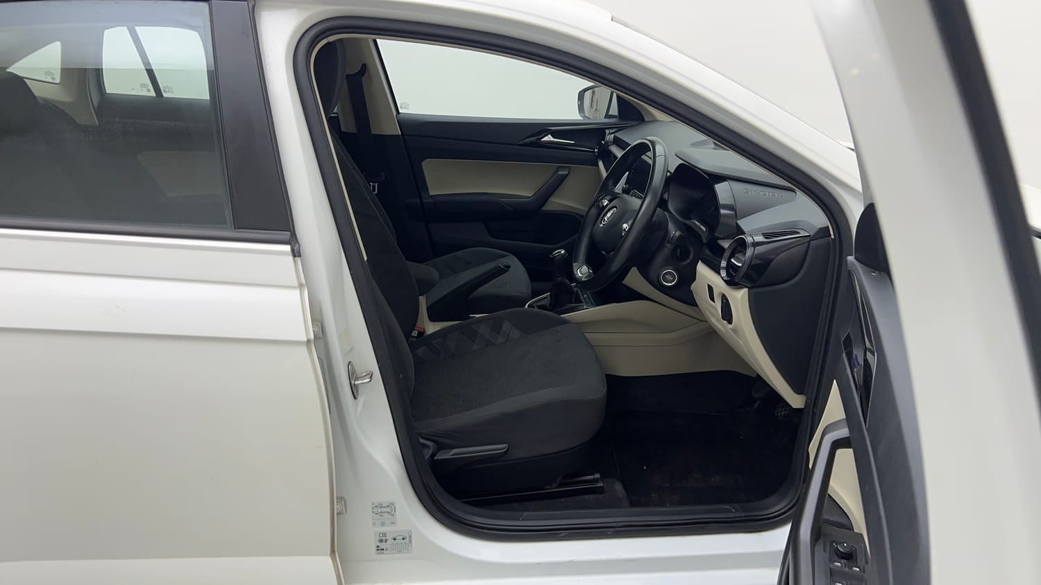 Used 2023 Skoda Slavia Ambition 1.0L TSI MT Petrol Manual interior RIGHT SIDE FRONT DOOR CABIN VIEW