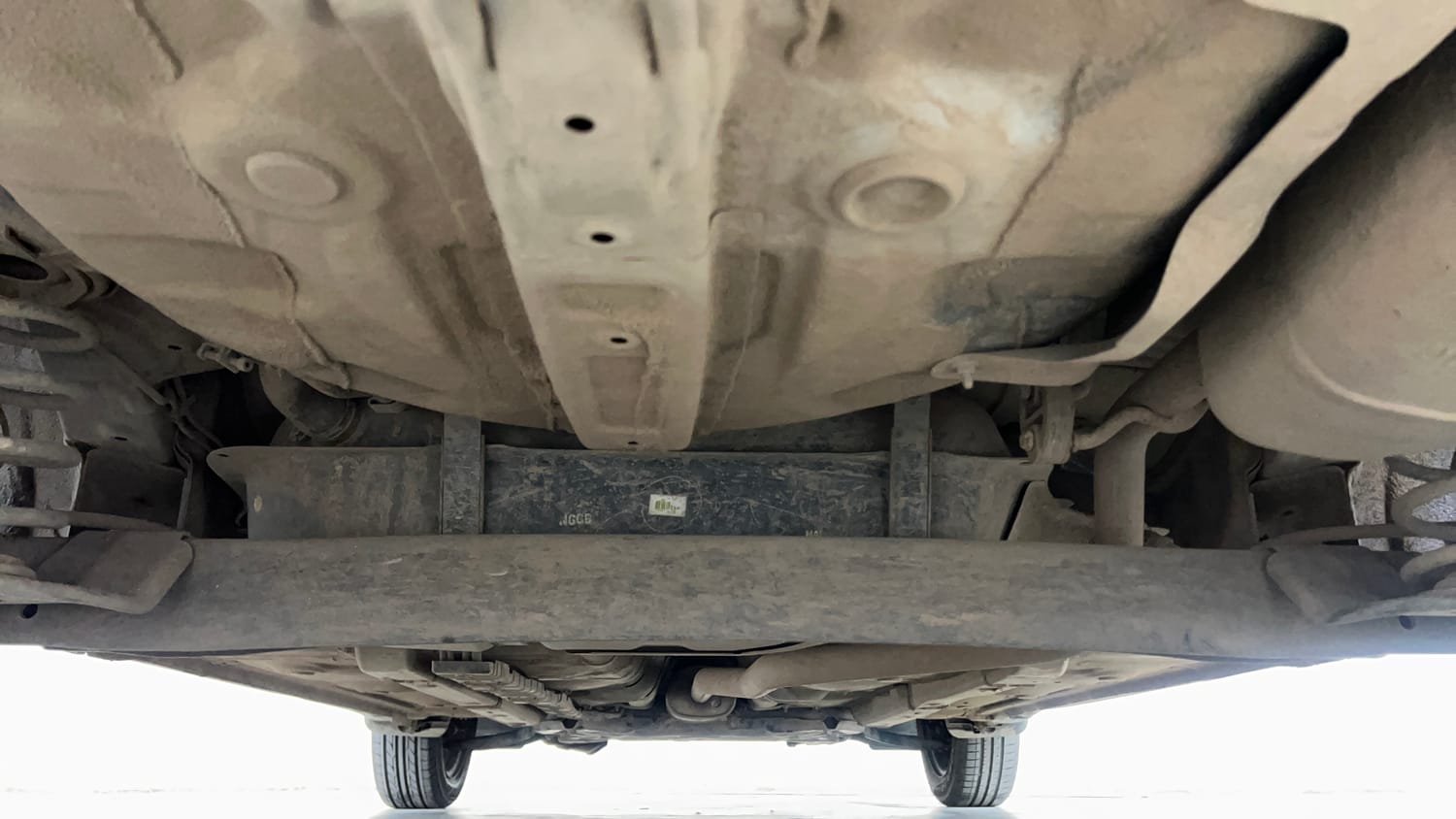 Used 2018 Hyundai Grand i10 Sportz 1.2 Kappa VTVT Petrol Manual extra REAR UNDERBODY VIEW (TAKEN FROM REAR)