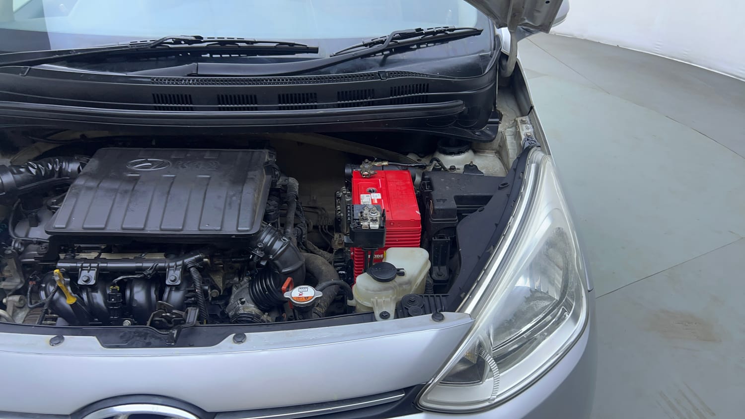 Used 2014 Hyundai Grand i10 Asta AT 1.2 Kappa VTVT Petrol Automatic engine ENGINE LEFT SIDE VIEW
