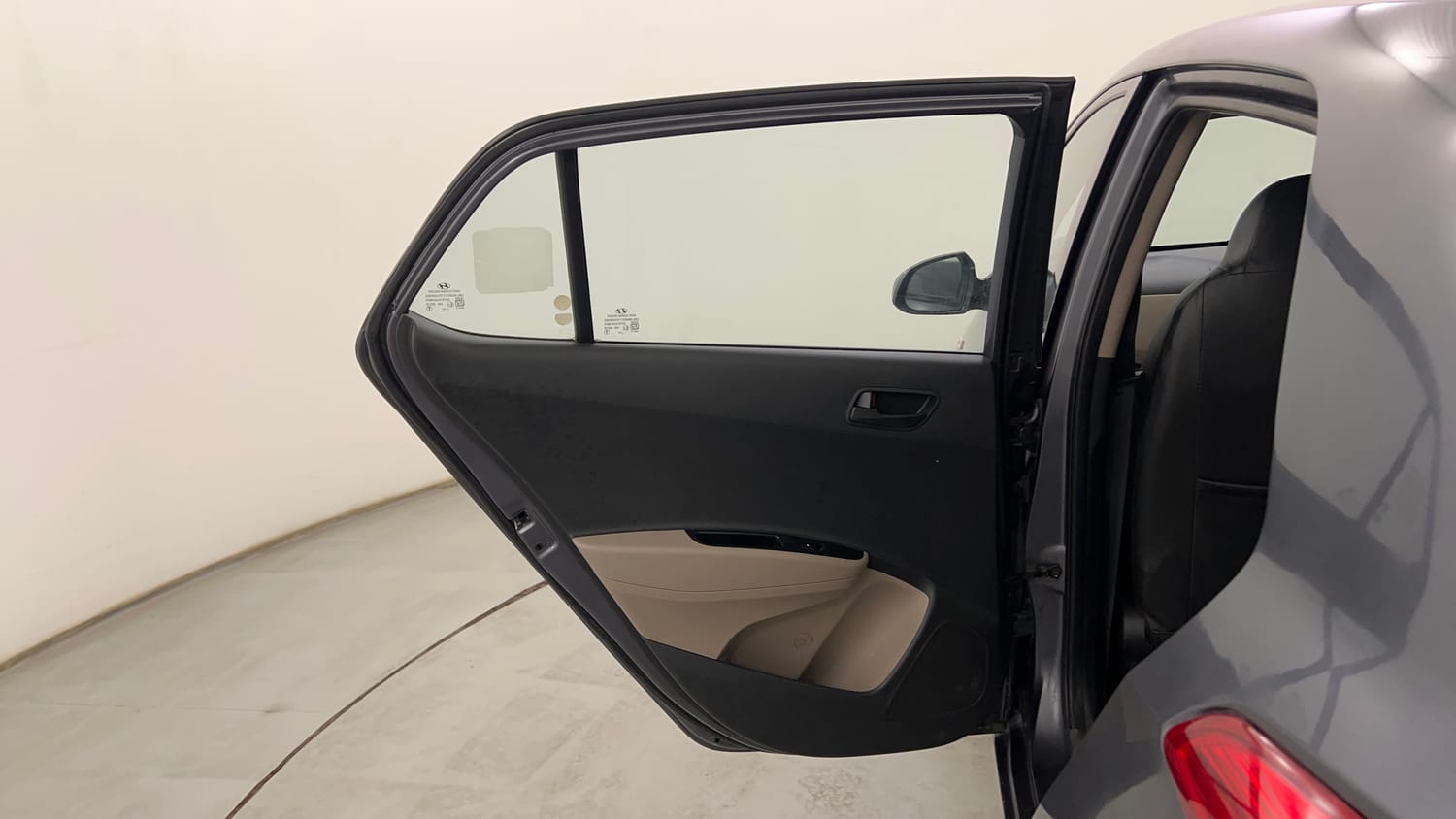 Used 2014 Hyundai Grand i10 Magna 1.2 Kappa VTVT Petrol Manual interior LEFT REAR DOOR OPEN VIEW