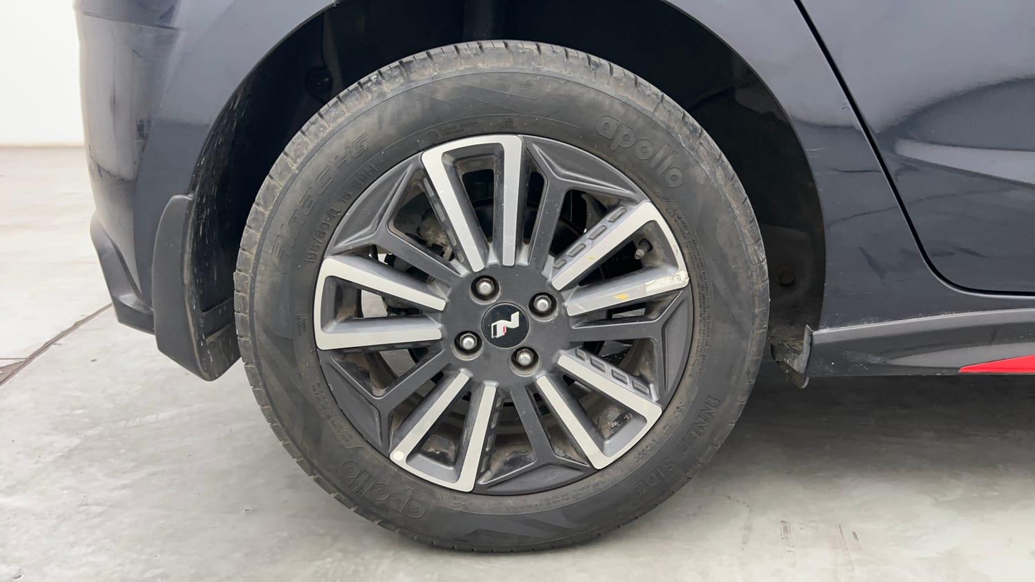 Used 2023 Hyundai i20 N Line N8 1.0 Turbo DCT Petrol Automatic tyres RIGHT REAR TYRE RIM VIEW