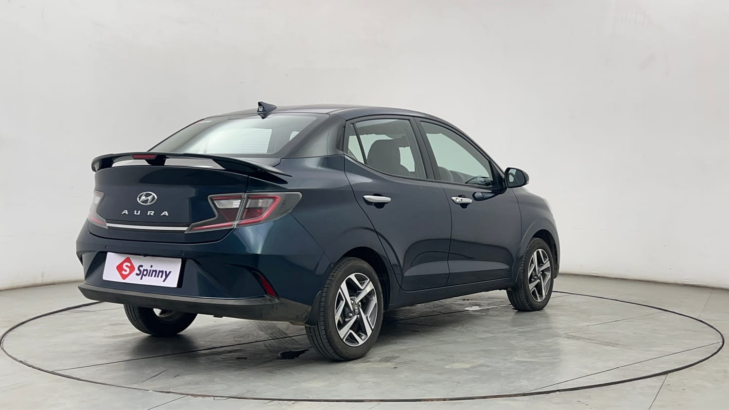 Used 2022 Hyundai Aura SX 1.2 Petrol Petrol Manual exterior RIGHT REAR CORNER VIEW