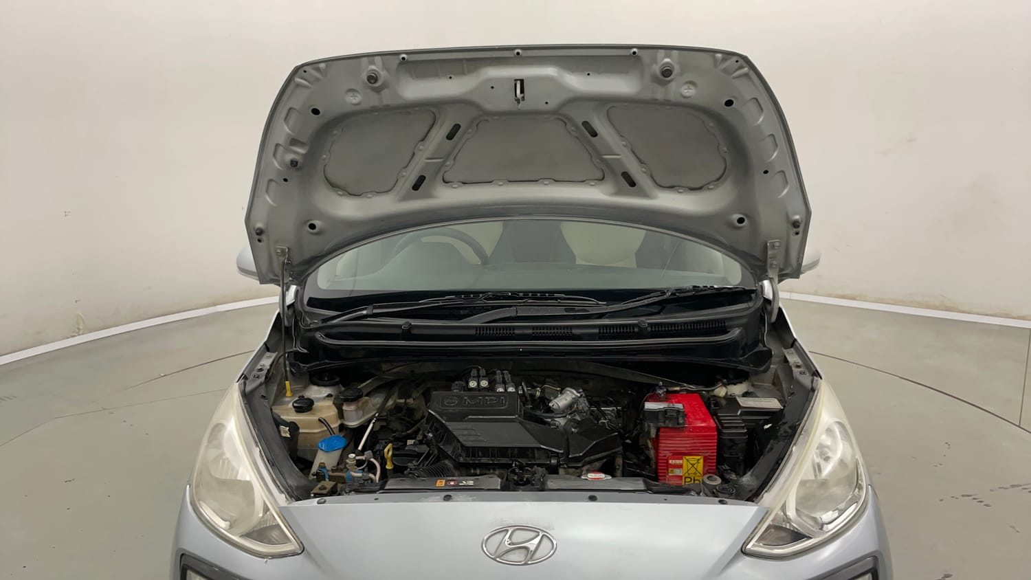 Used 2020 Hyundai New Santro 1.1 Sportz Petrol + CNG (outside fitted) Petrol+cng Manual engine ENGINE & BONNET OPEN FRONT VIEW