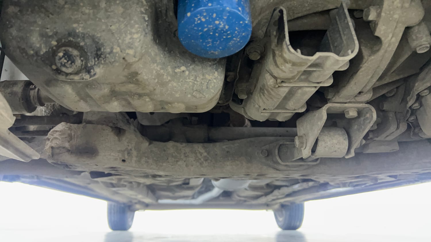 Used 2014 Hyundai Grand i10 Asta AT 1.2 Kappa VTVT Petrol Automatic extra FRONT LEFT UNDERBODY VIEW