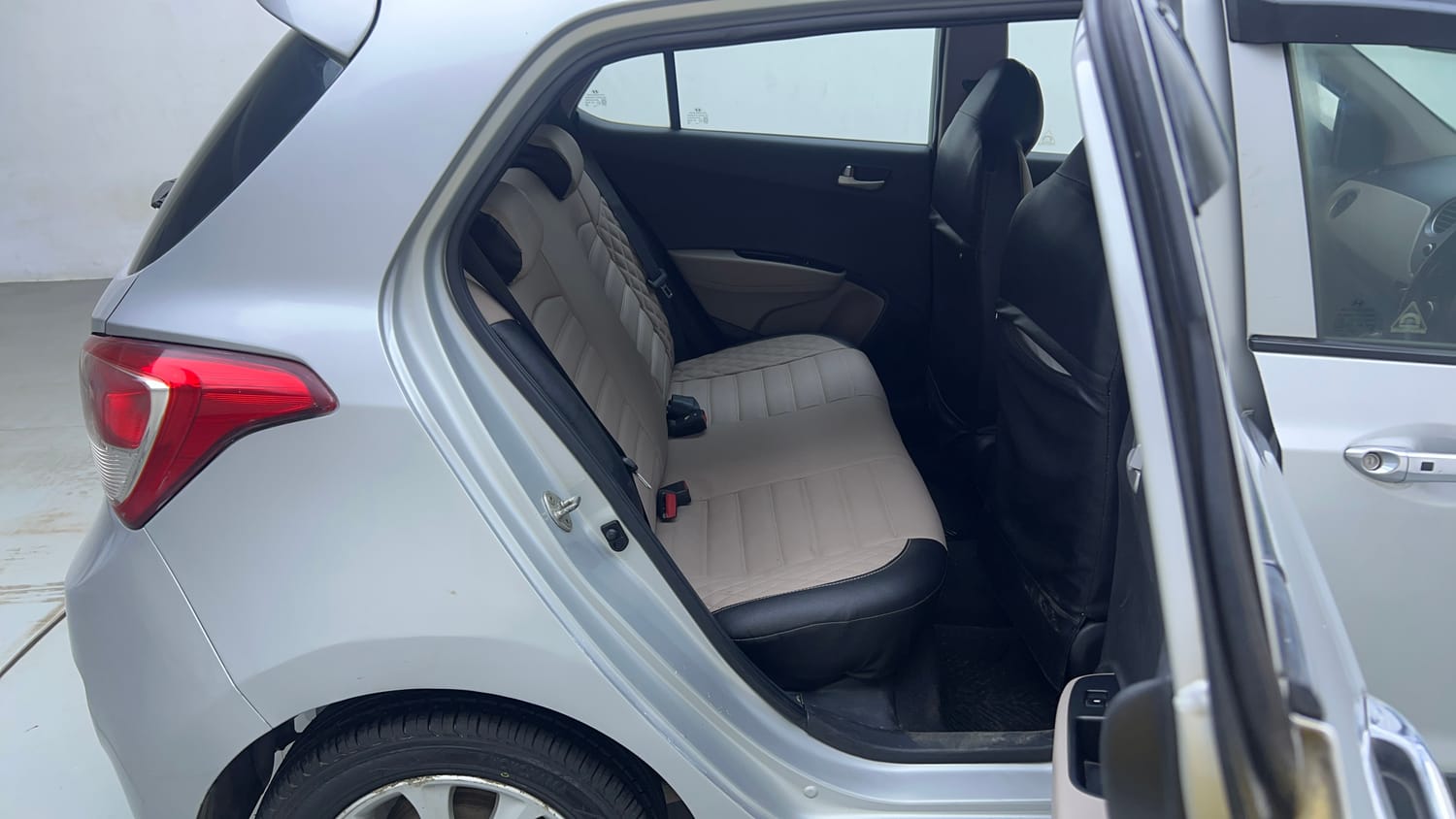Used 2014 Hyundai Grand i10 Asta AT 1.2 Kappa VTVT Petrol Automatic interior RIGHT SIDE REAR DOOR CABIN VIEW