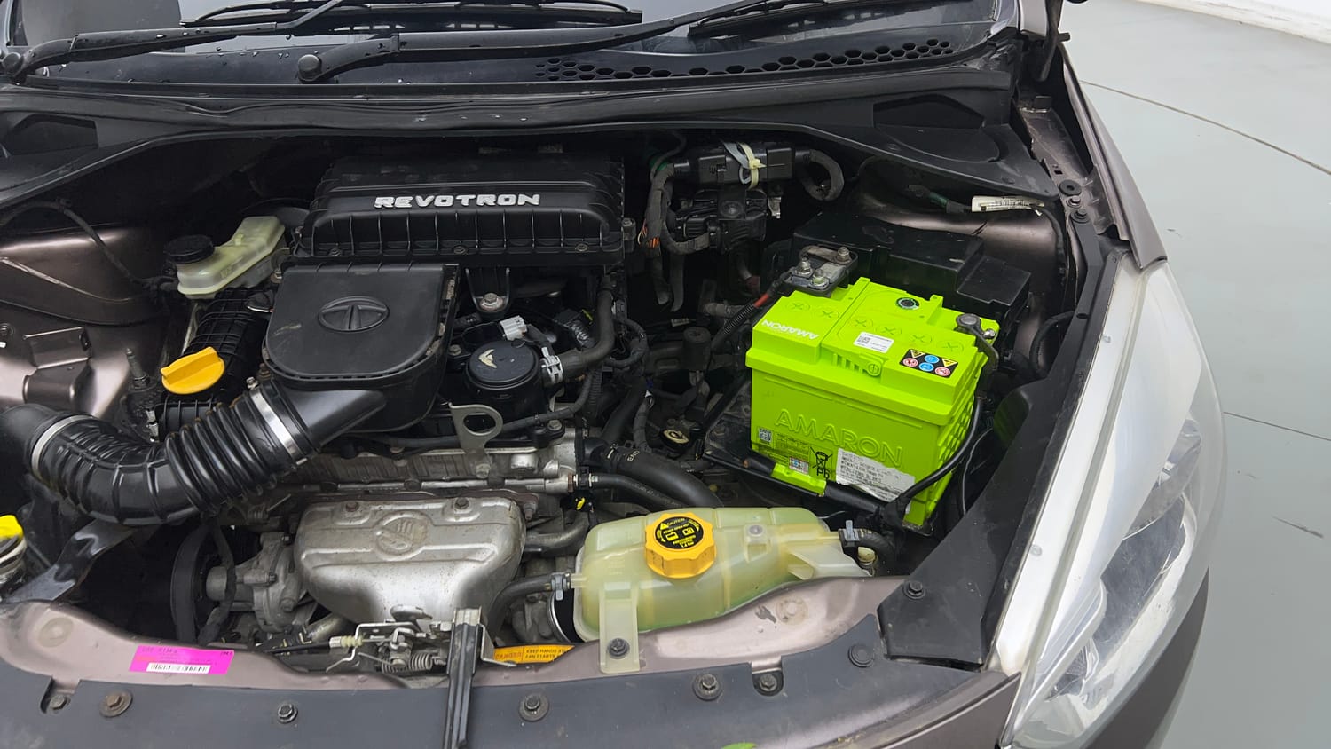Used 2017 Tata Tiago Revotron XT Petrol Manual engine ENGINE LEFT SIDE VIEW