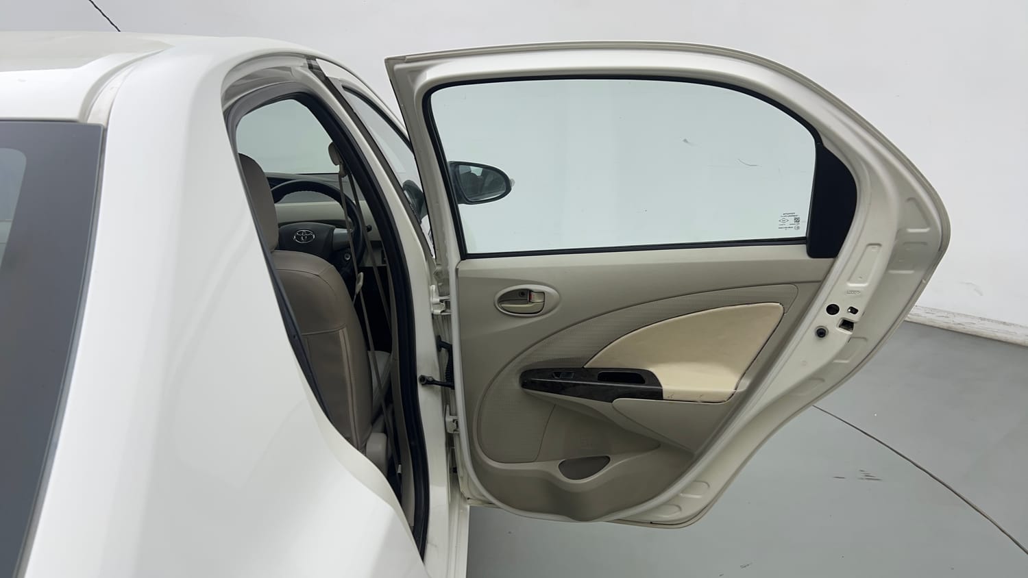 Used 2016 Toyota Etios VX Petrol Manual interior RIGHT REAR DOOR OPEN VIEW