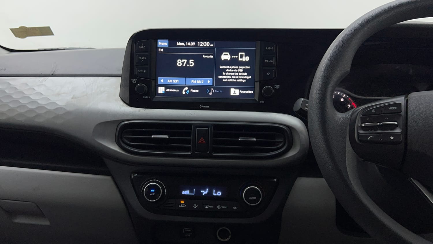 Used 2020 Hyundai Grand i10 Nios Sportz 1.2 Kappa VTVT Petrol Manual interior MUSIC SYSTEM & AC CONTROL VIEW