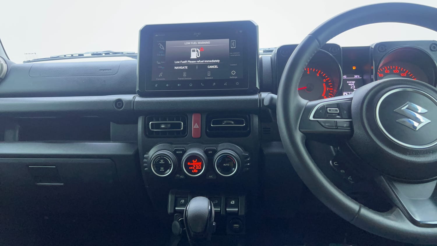Used 2023 Maruti Suzuki Jimny Alpha AT Petrol Automatic interior MUSIC SYSTEM & AC CONTROL VIEW