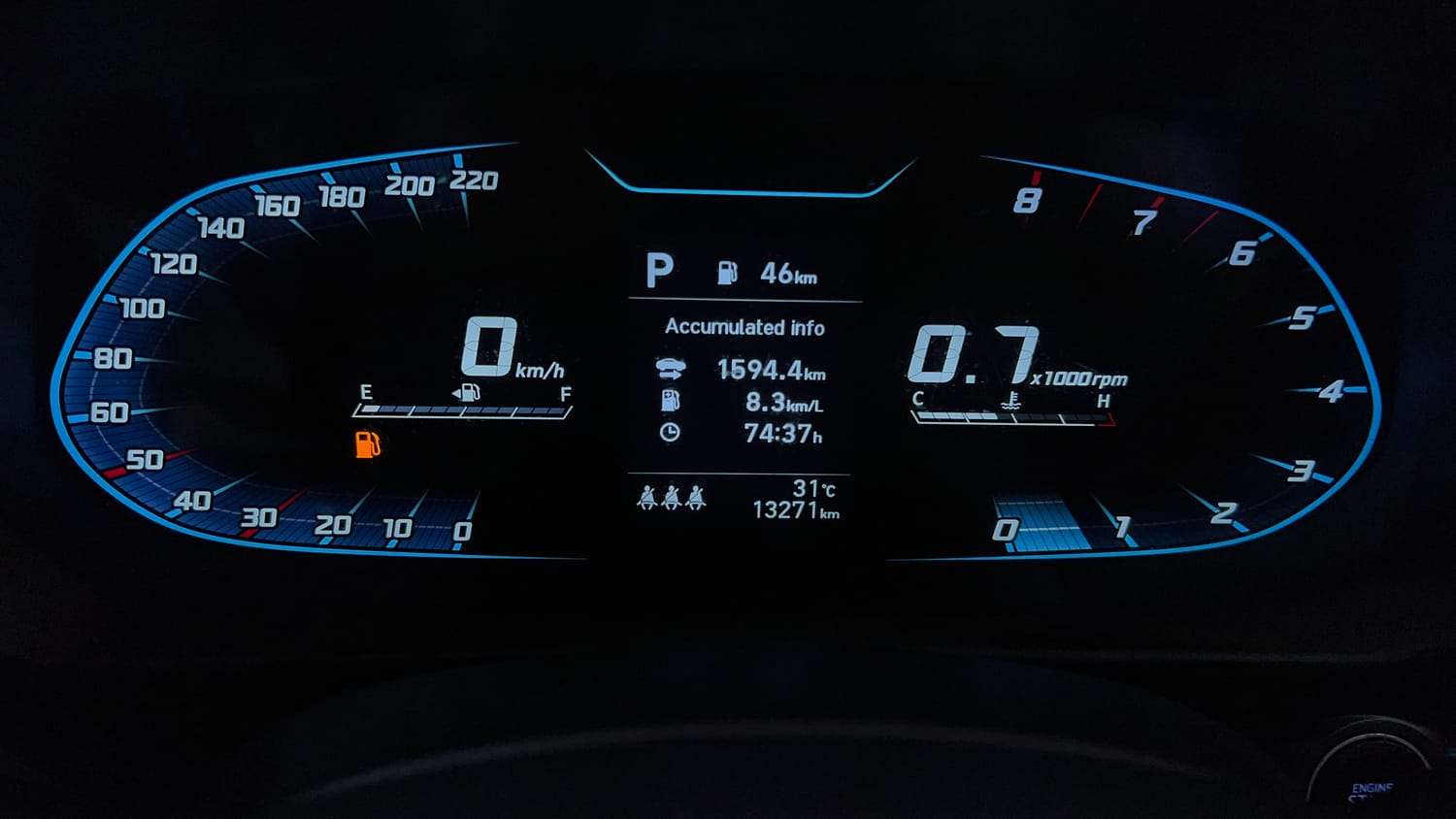 Used 2025 Hyundai New i20 Asta (O) 1.2 IVT Petrol Automatic interior CLUSTERMETER VIEW
