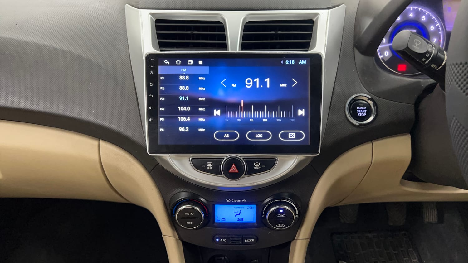 Used 2013 Hyundai Verna Fluidic 1.6 VTVT SX Opt Petrol Manual interior MUSIC SYSTEM & AC CONTROL VIEW