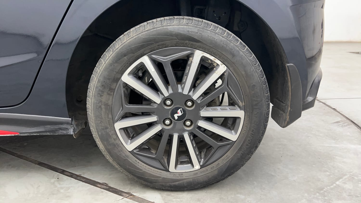 Used 2023 Hyundai i20 N Line N8 1.0 Turbo DCT Petrol Automatic tyres LEFT REAR TYRE RIM VIEW
