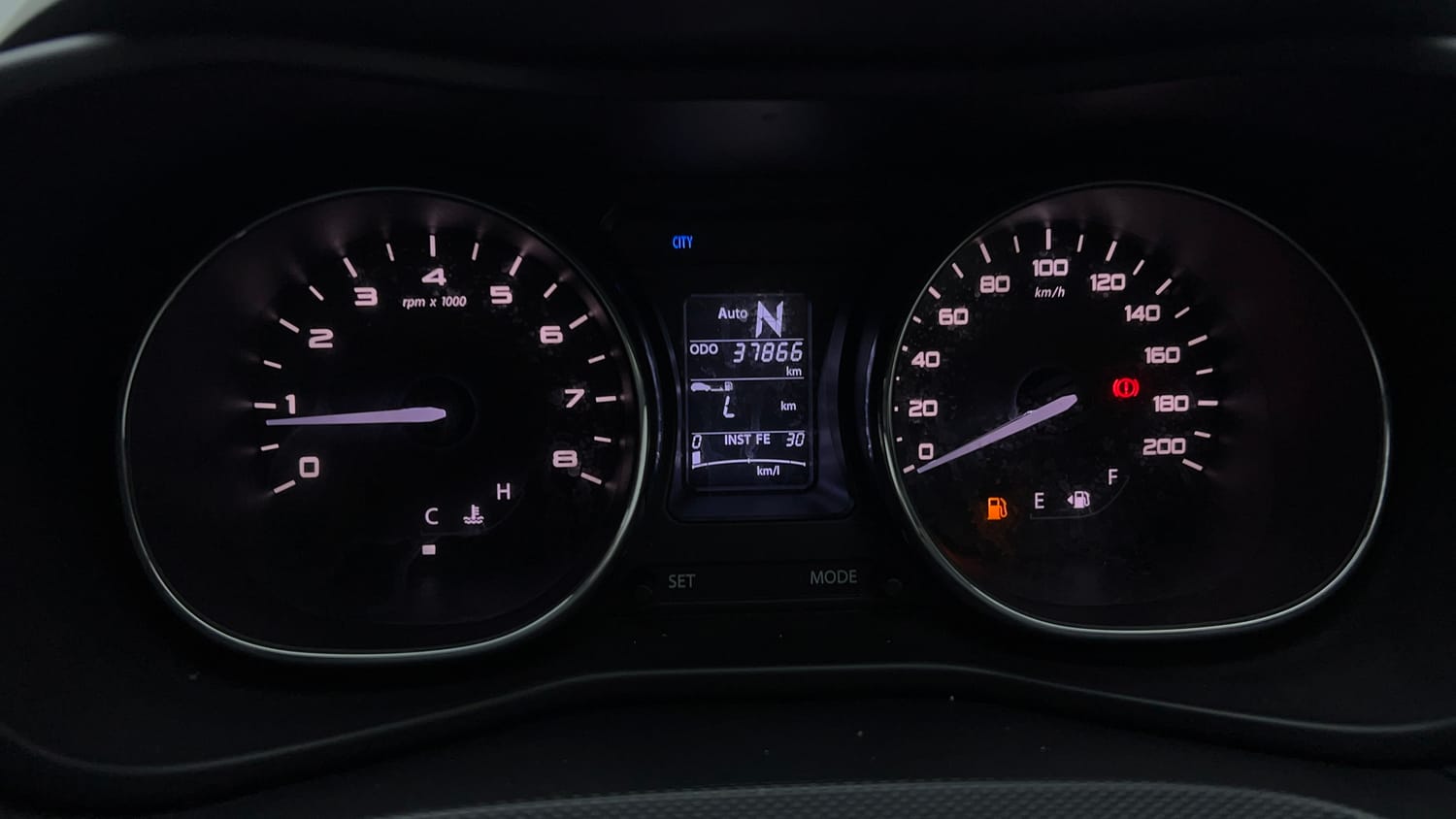 Used 2018 Tata Nexon XZA Plus Petrol Dual Tone Petrol Automatic interior CLUSTERMETER VIEW