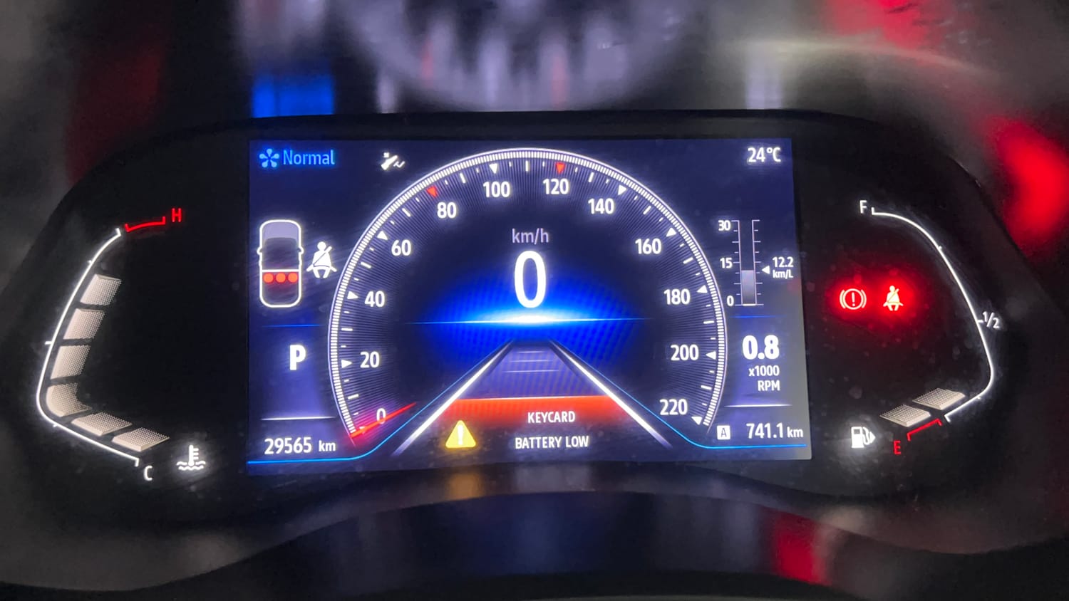 Used 2024 Renault Kiger RXZ Turbo CVT Dual Tone Petrol Automatic interior CLUSTERMETER VIEW