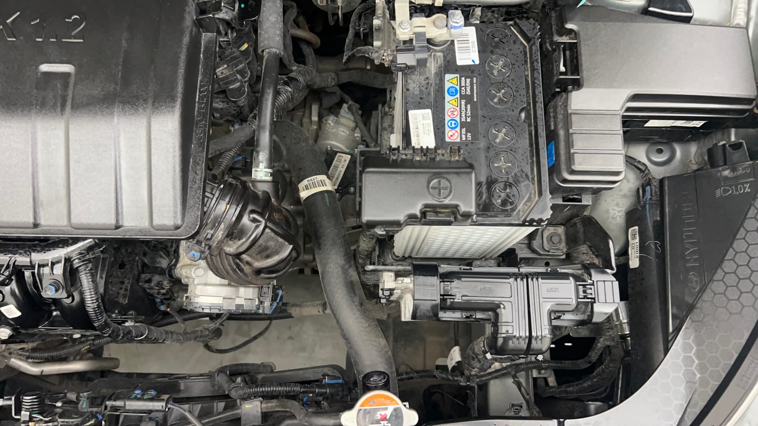 Used 2025 Hyundai Grand i10 Nios Asta 1.2 Kappa AMT Petrol Automatic engine ENGINE LEFT SIDE VIEW