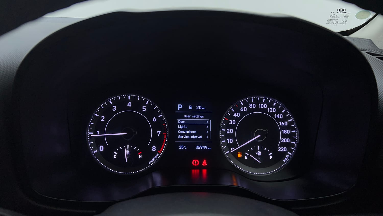Used 2020 Hyundai Venue SX Plus 1.0 Turbo DCT Petrol Automatic interior CLUSTERMETER VIEW