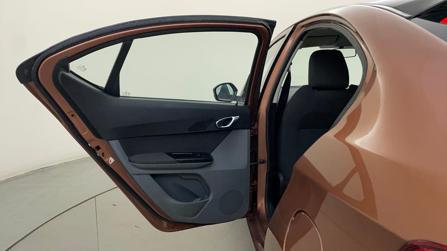 Used 2017 Tata Tigor Revotron XZ (O) Petrol Manual interior LEFT REAR DOOR OPEN VIEW