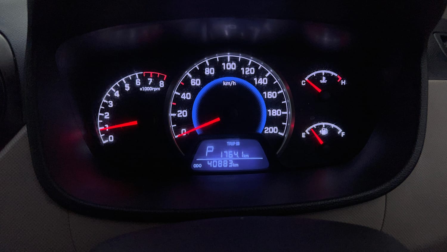 Used 2017 Hyundai Grand i10 Magna AT 1.2 Kappa VTVT Petrol Automatic interior CLUSTERMETER VIEW