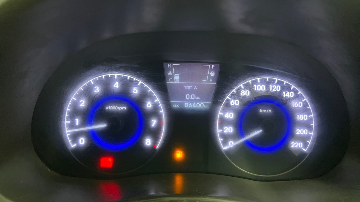 Used 2013 Hyundai Verna Fluidic 1.6 VTVT SX Opt Petrol Manual interior CLUSTERMETER VIEW
