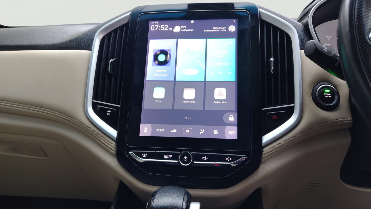 Used 2022 MG Motors Hector Sharp 1.5 Petrol CVT Petrol Automatic interior MUSIC SYSTEM & AC CONTROL VIEW