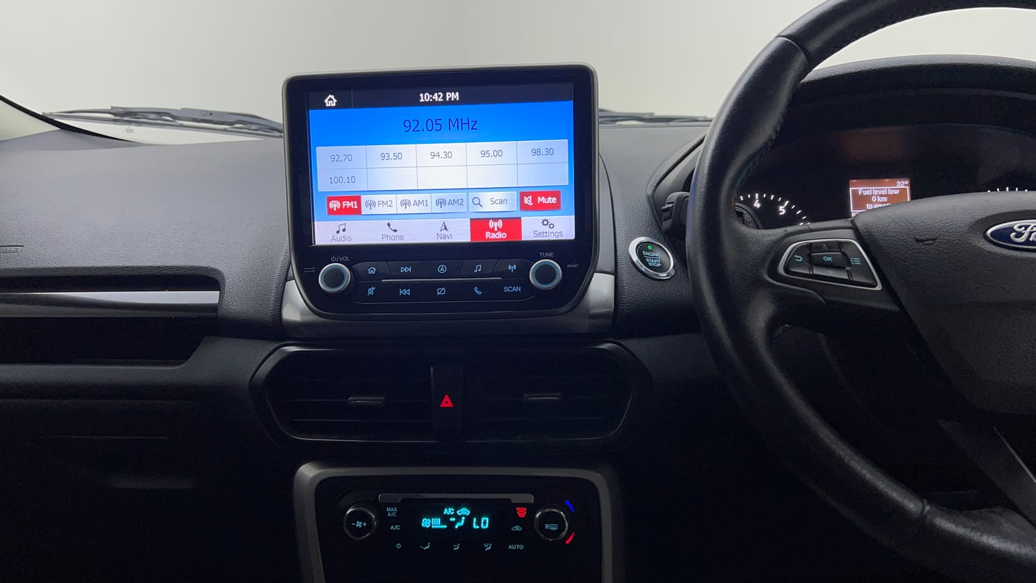 Used 2018 Ford EcoSport Titanium 1.5L Ti-VCT Petrol Manual interior MUSIC SYSTEM & AC CONTROL VIEW