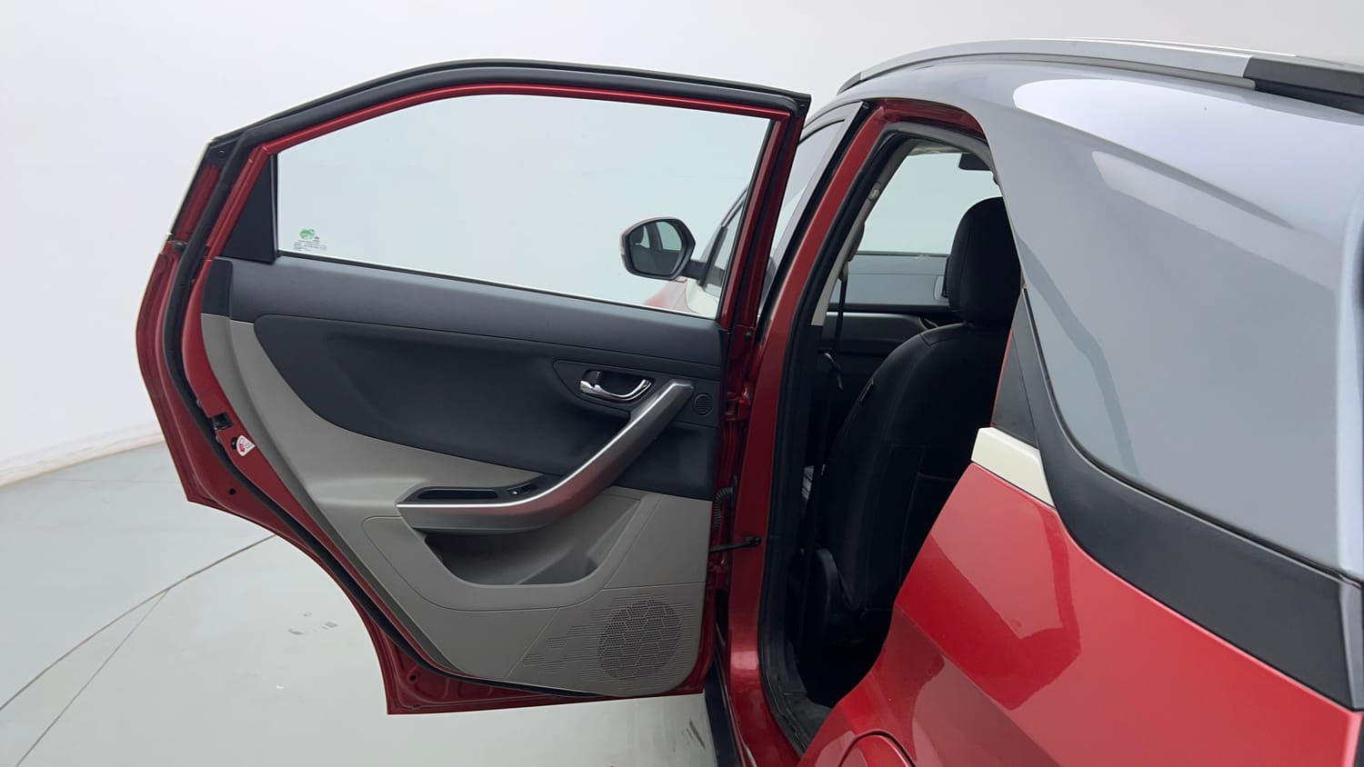 Used 2018 Tata Nexon XZA Plus Petrol Dual Tone Petrol Automatic interior LEFT REAR DOOR OPEN VIEW
