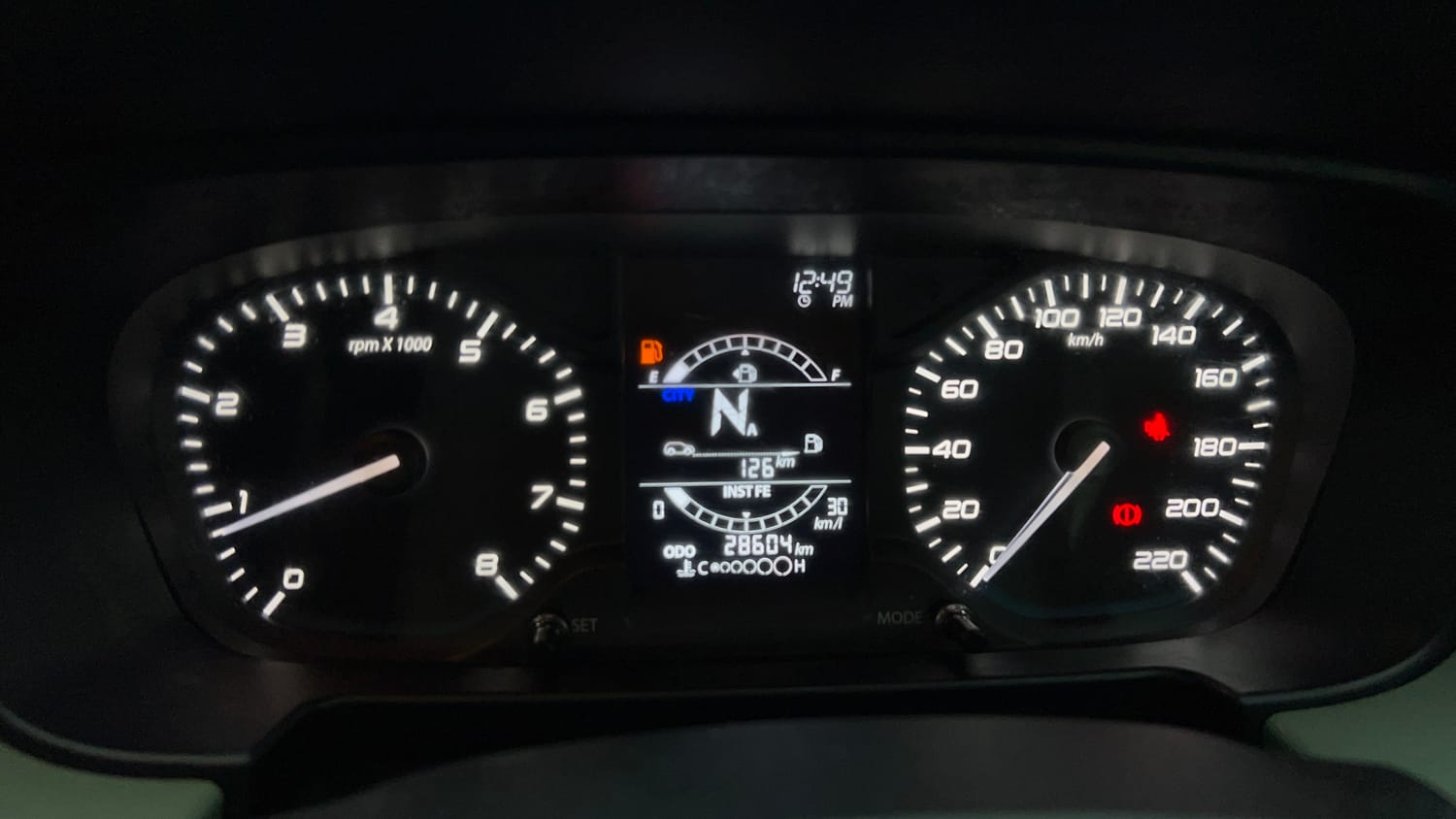 Used 2023 Tata Punch Adventure AMT Petrol Automatic interior CLUSTERMETER VIEW