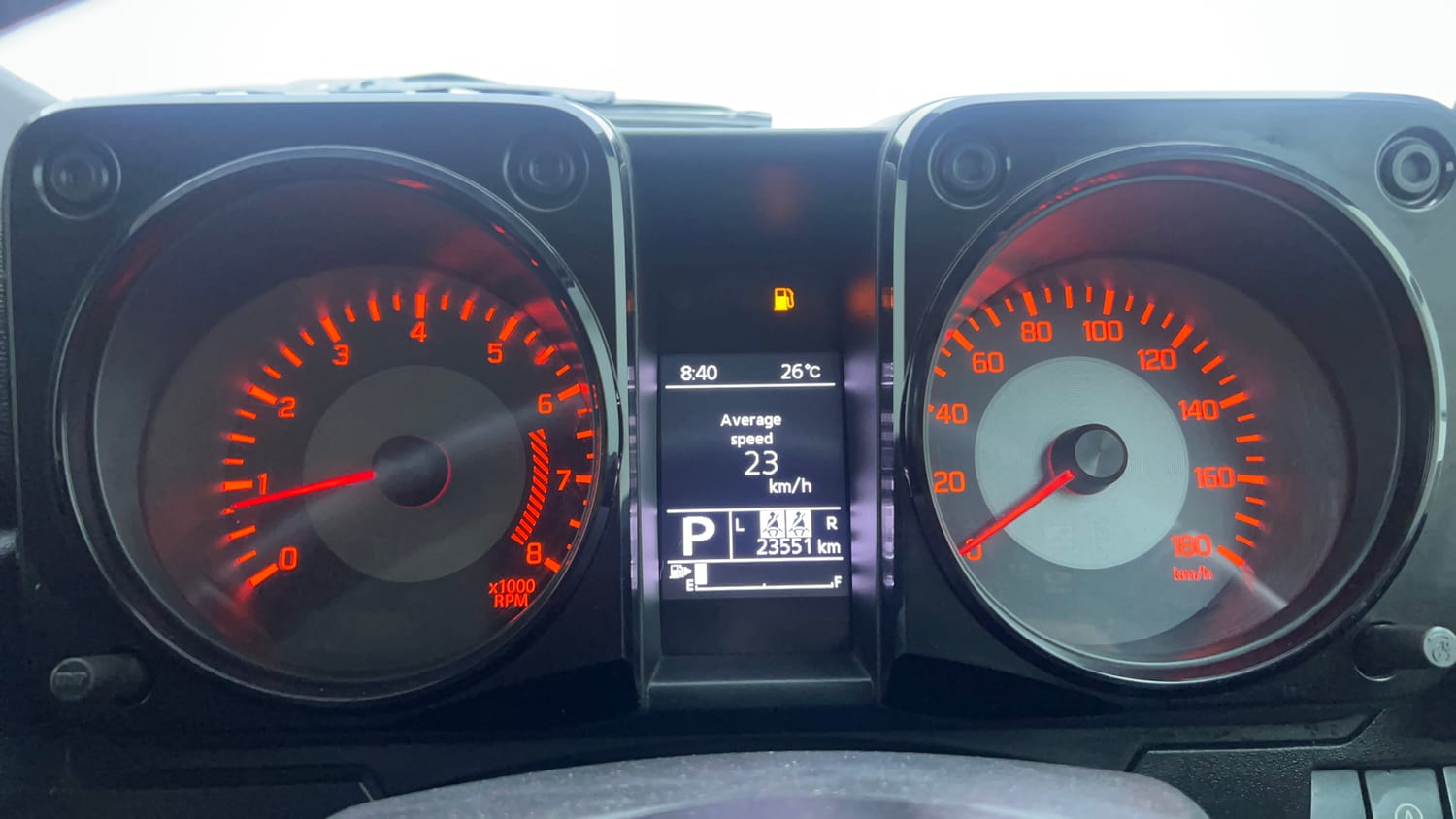 Used 2023 Maruti Suzuki Jimny Alpha AT Petrol Automatic interior CLUSTERMETER VIEW