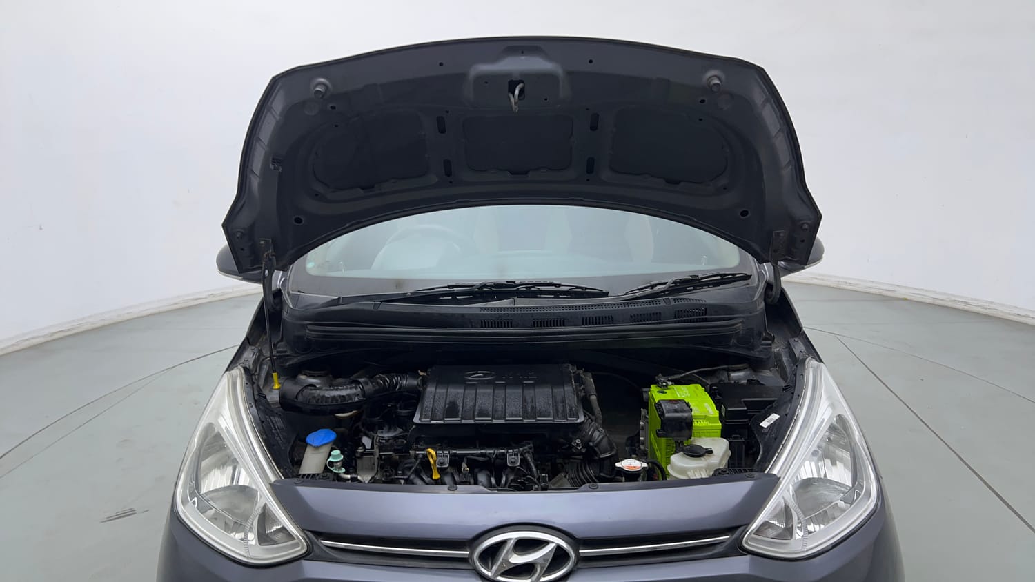 Used 2016 Hyundai Grand i10 Sportz 1.2 Kappa VTVT Petrol Manual engine ENGINE & BONNET OPEN FRONT VIEW