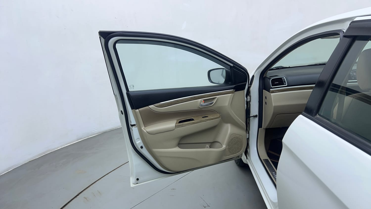 Used 2022 Maruti Suzuki Ciaz Zeta 1.5 AT Petrol Automatic interior LEFT FRONT DOOR OPEN VIEW