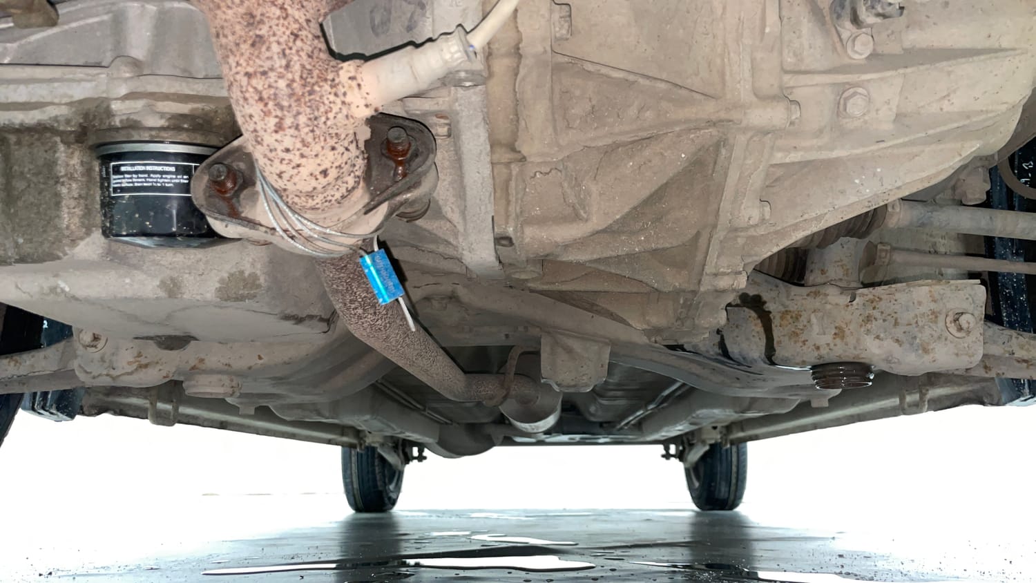 Used 2018 Maruti Suzuki Wagon R 1.0 VXI AMT Petrol Automatic extra FRONT LEFT UNDERBODY VIEW