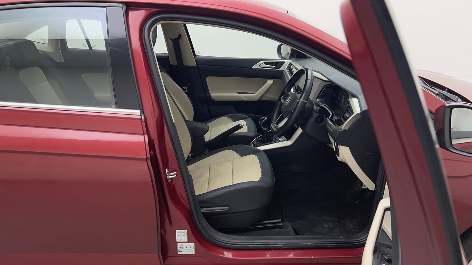 Used 2023 Volkswagen Virtus Topline 1.0 TSI MT Petrol Manual interior RIGHT SIDE FRONT DOOR CABIN VIEW