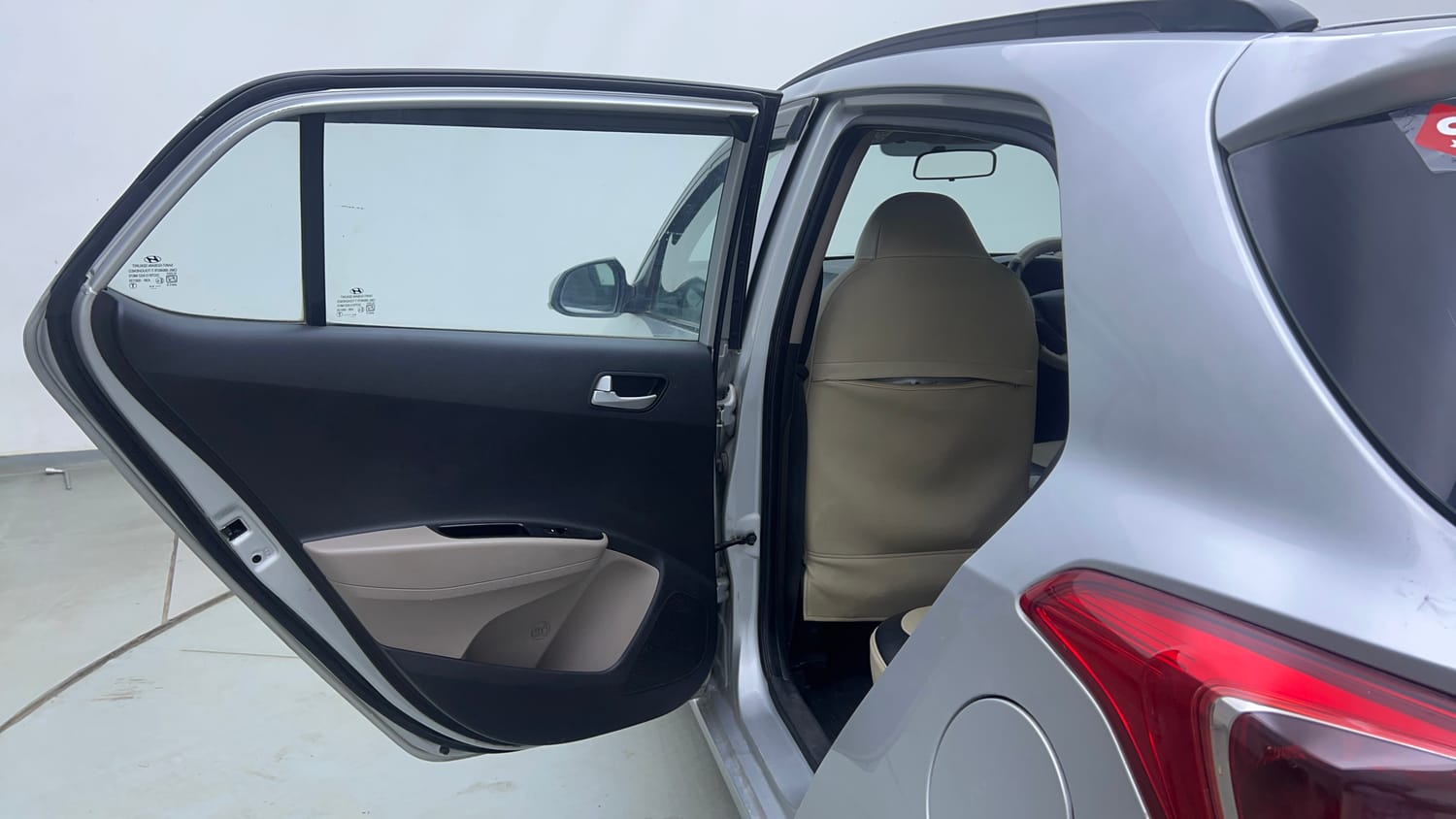 Used 2017 Hyundai Grand i10 Sportz 1.2 Kappa VTVT Petrol Manual interior LEFT REAR DOOR OPEN VIEW