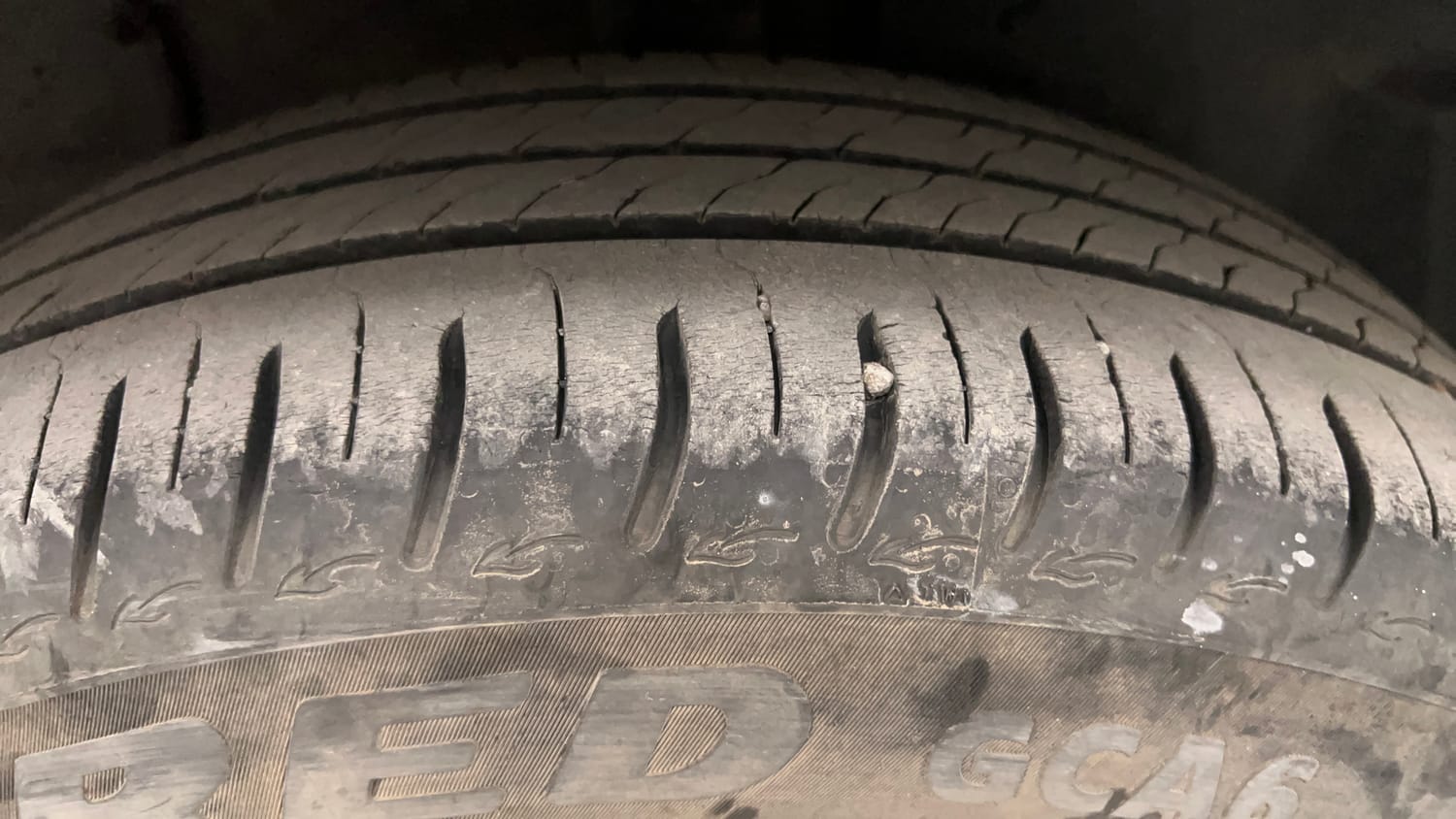 Used 2023 Tata Altroz XZ Plus (O) (S) iCNG Cng Manual tyres LEFT REAR TYRE TREAD VIEW