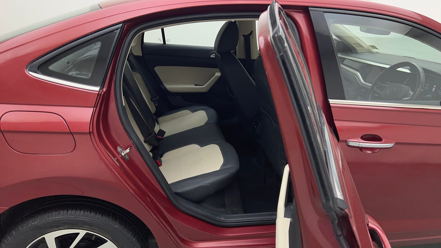Used 2023 Volkswagen Virtus Topline 1.0 TSI MT Petrol Manual interior RIGHT SIDE REAR DOOR CABIN VIEW