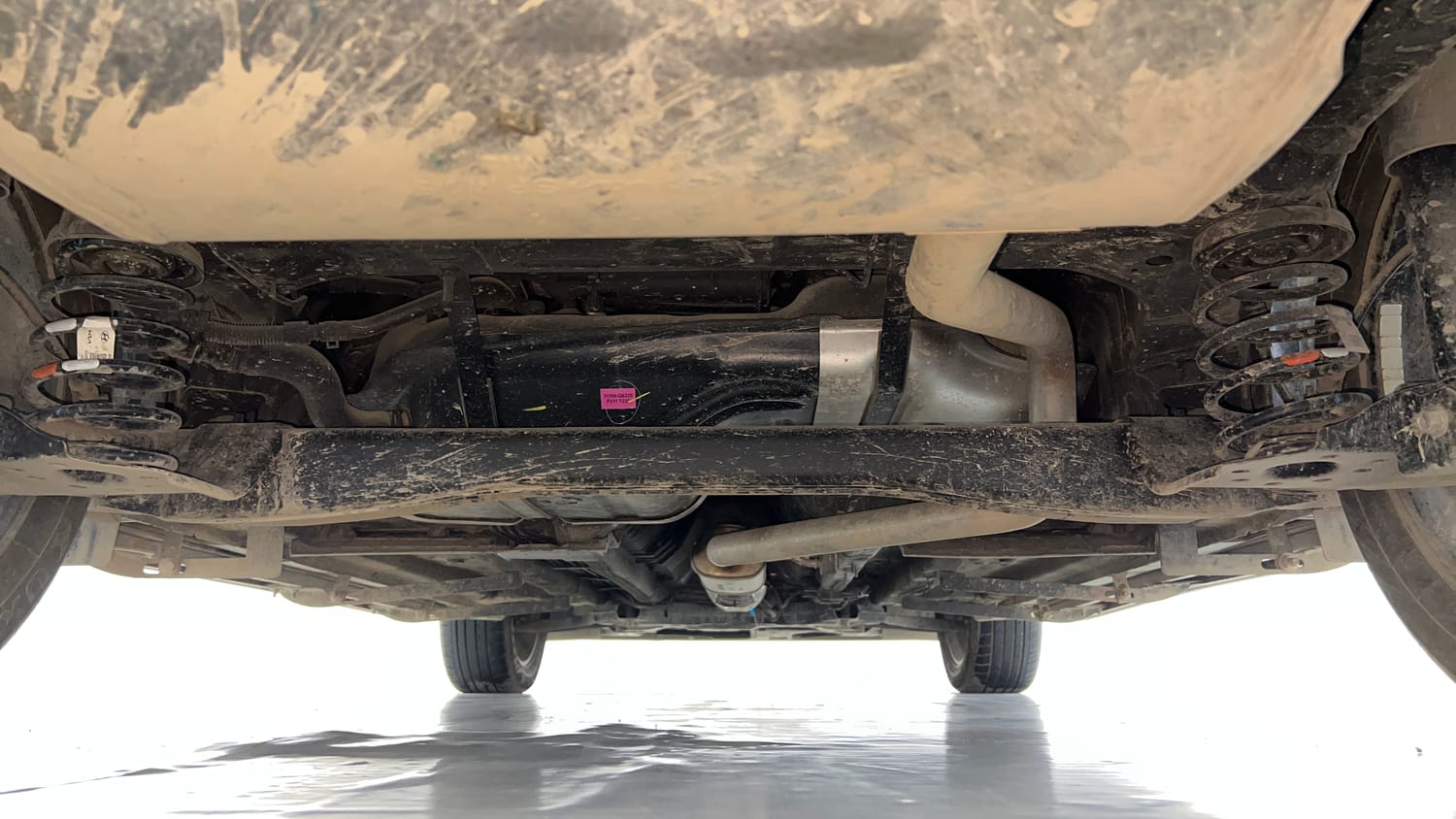 Used 2025 Kia Seltos GTX Plus 1.5 Turbo Petrol DCT Petrol Automatic extra REAR UNDERBODY VIEW (TAKEN FROM REAR)