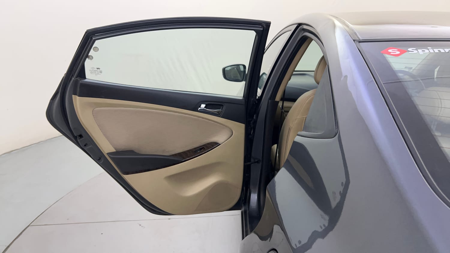 Used 2013 Hyundai Verna Fluidic 1.6 VTVT SX Petrol Manual interior LEFT REAR DOOR OPEN VIEW