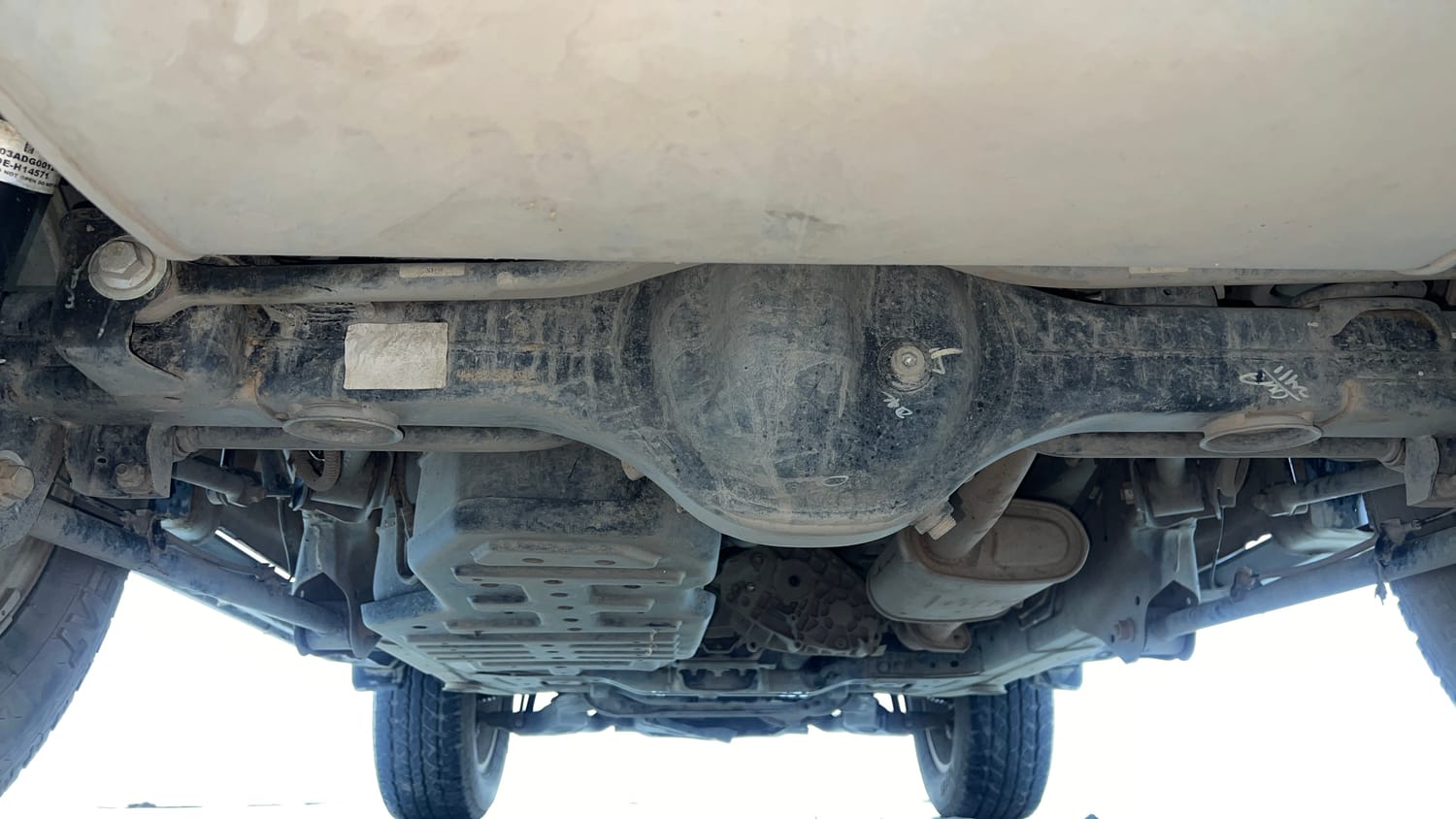Used 2022 mahindra Thar LX Hard Top Petrol AT 4WD Petrol Automatic extra REAR UNDERBODY VIEW (TAKEN FROM REAR)