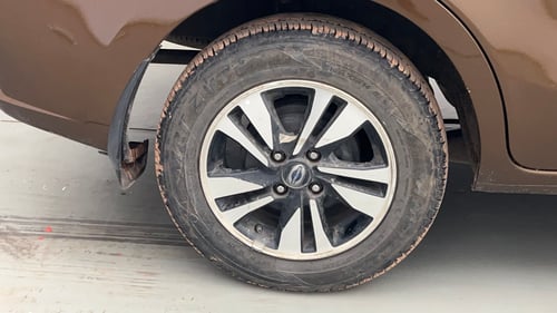Used 2019 Datsun Go Plus T(O) Petrol Manual tyres RIGHT REAR TYRE RIM VIEW
