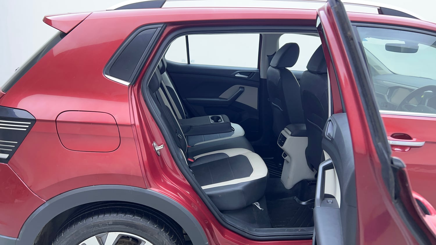 Used 2023 Volkswagen Taigun Topline 1.0 TSI AT Petrol Automatic interior RIGHT SIDE REAR DOOR CABIN VIEW