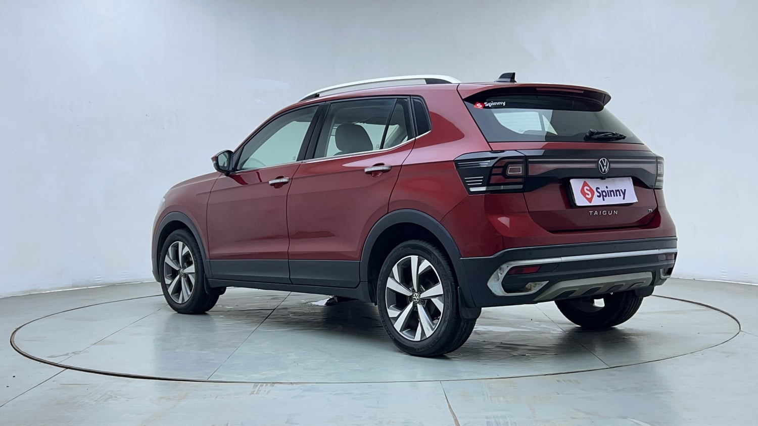Used 2023 Volkswagen Taigun Topline 1.0 TSI AT Petrol Automatic exterior LEFT REAR CORNER VIEW