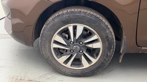 Used 2019 Datsun Go Plus T(O) Petrol Manual tyres LEFT FRONT TYRE RIM VIEW