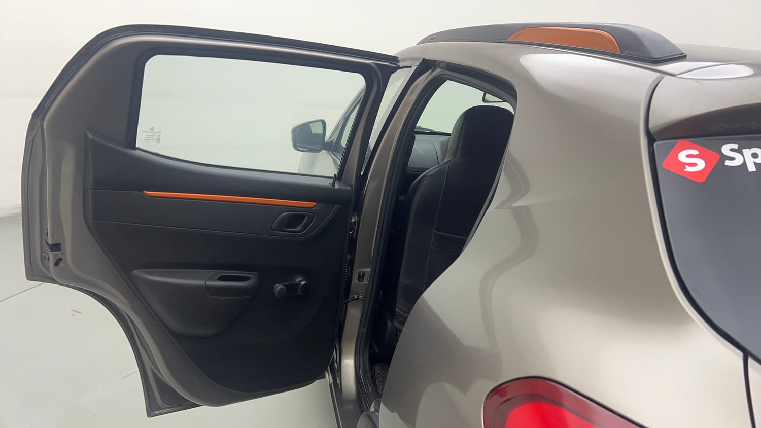 Used 2017 Renault Kwid CLIMBER 1.0 AMT Petrol Automatic interior LEFT REAR DOOR OPEN VIEW