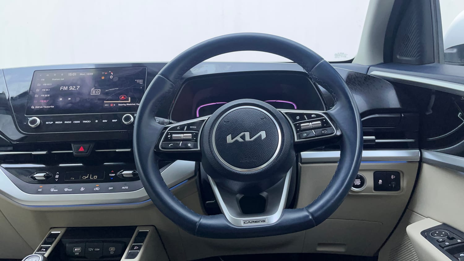 Used 2022 Kia Carens Luxury 1.4 Petrol 7 STR Petrol Manual interior STEERING VIEW