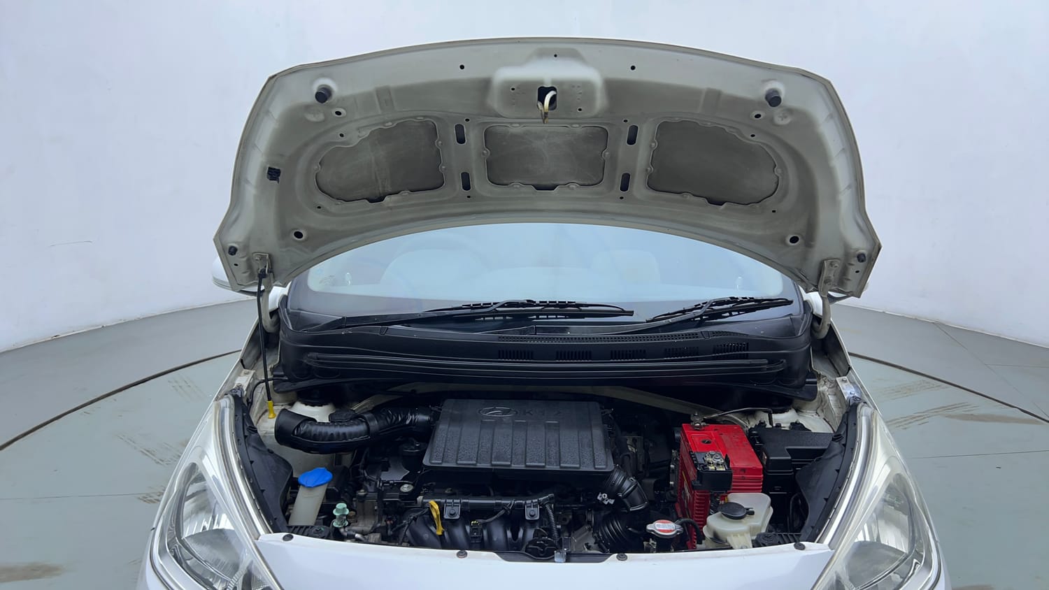 Used 2016 Hyundai Grand i10 Asta 1.2 Kappa VTVT Petrol Manual engine ENGINE & BONNET OPEN FRONT VIEW