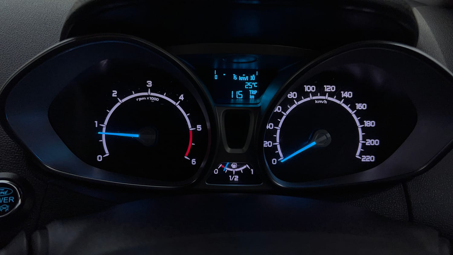 Used 2016 Ford EcoSport Titanium+ 1.5L TDCi Diesel Manual interior CLUSTERMETER VIEW
