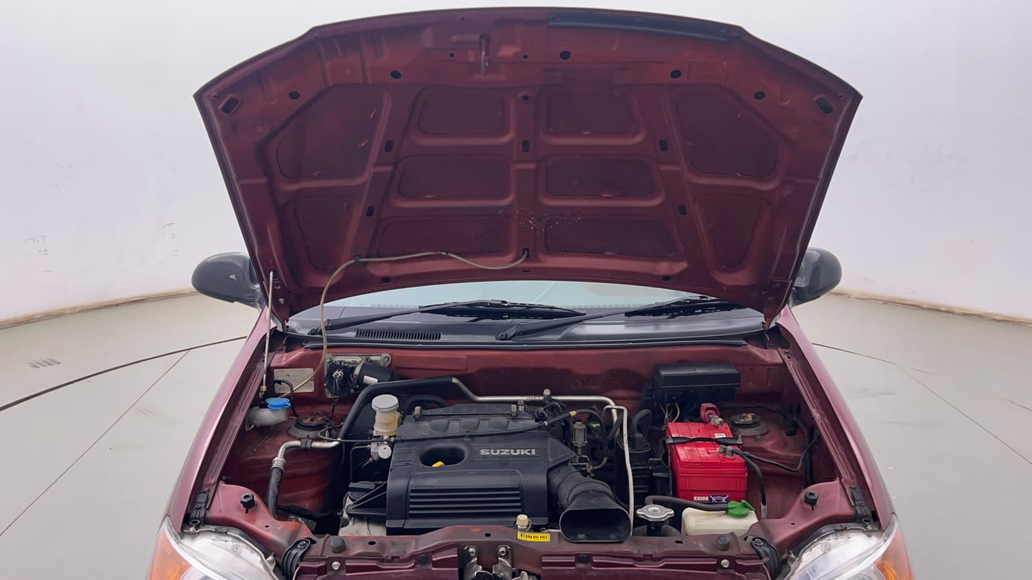 Used 2014 Maruti Suzuki Alto K10 VXi Petrol Manual engine ENGINE & BONNET OPEN FRONT VIEW