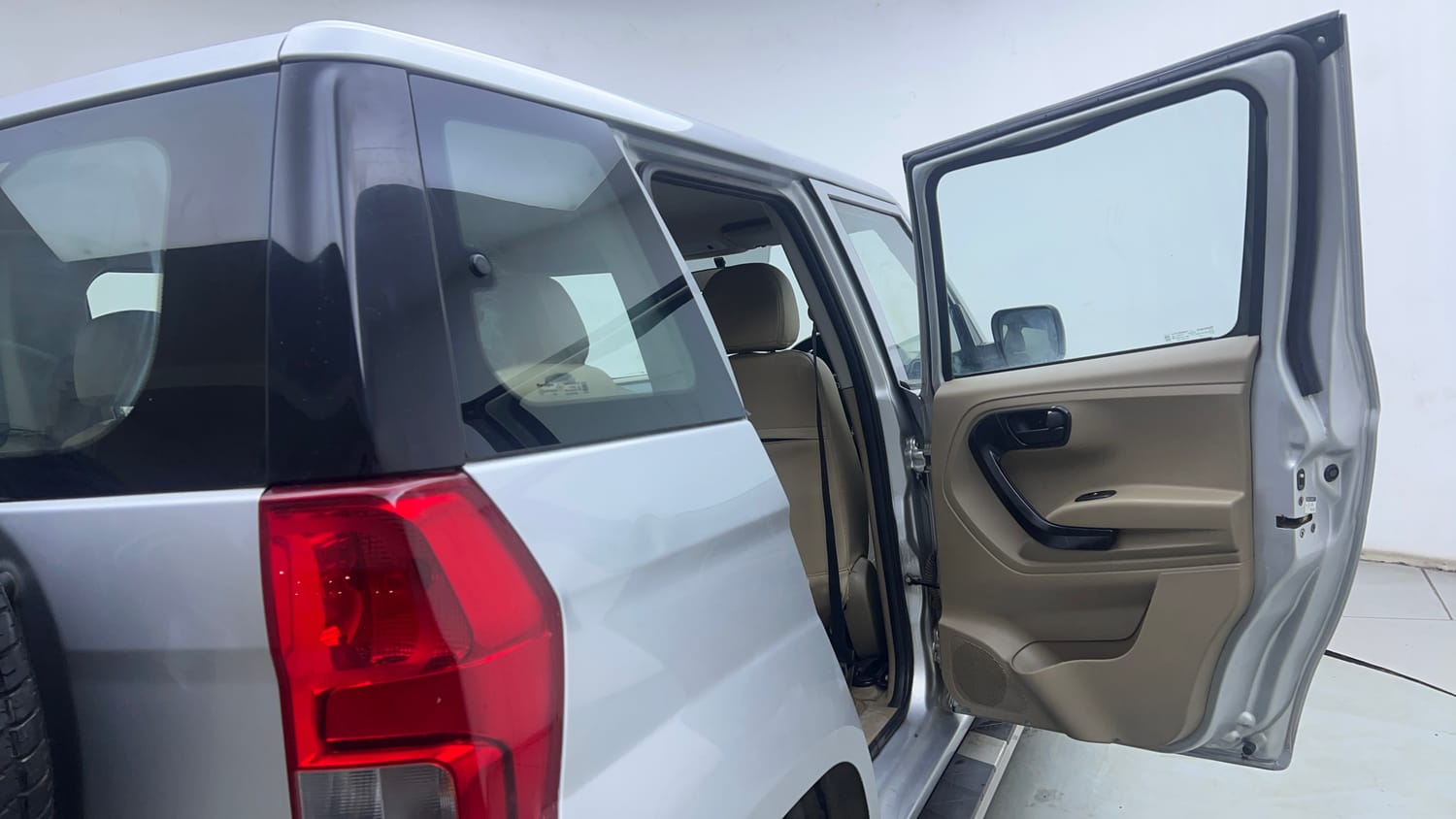 Used 2016 Mahindra TUV300 T4 Plus Diesel Manual interior RIGHT REAR DOOR OPEN VIEW
