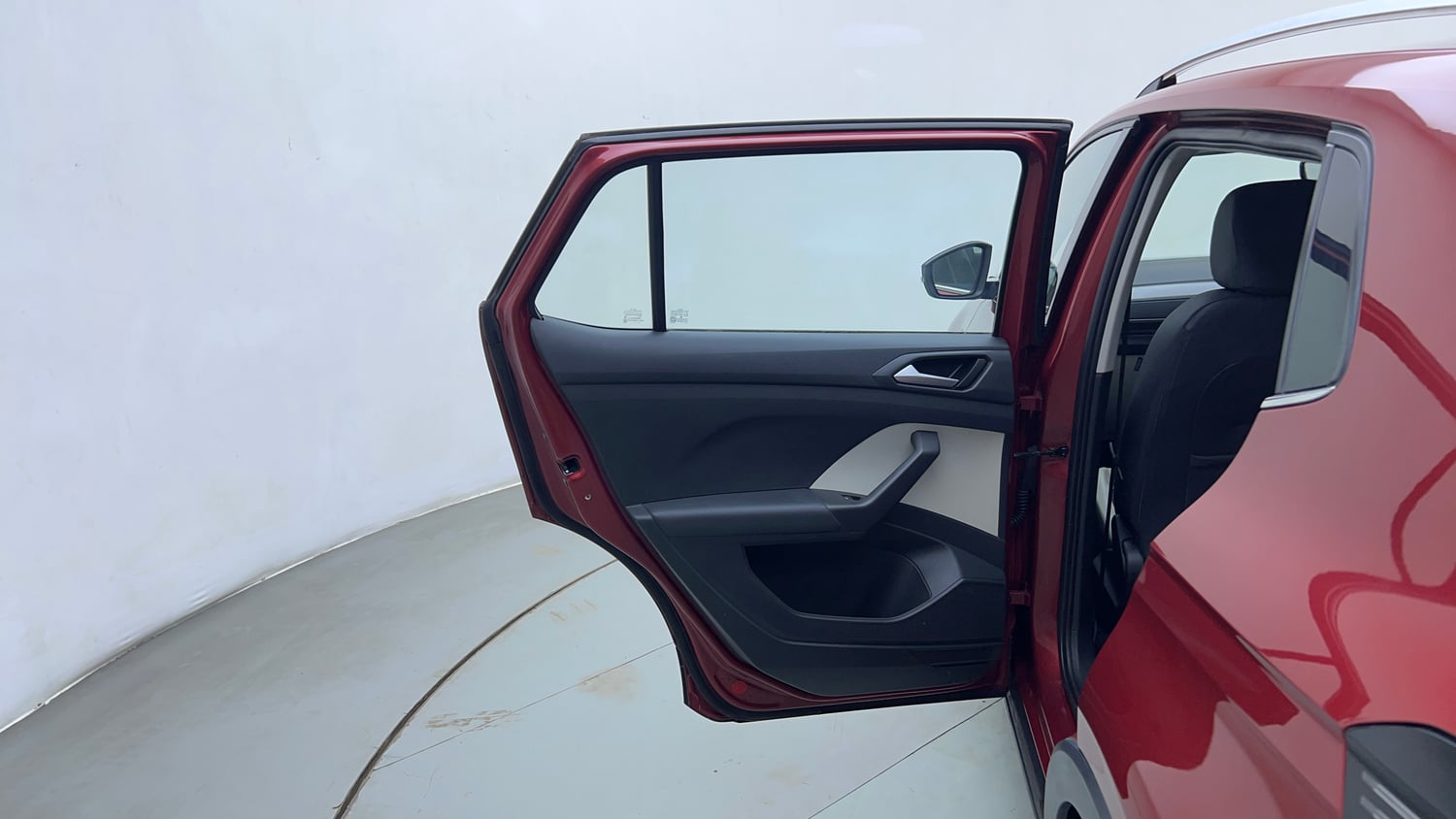 Used 2023 Volkswagen Taigun Topline 1.0 TSI AT Petrol Automatic interior LEFT REAR DOOR OPEN VIEW